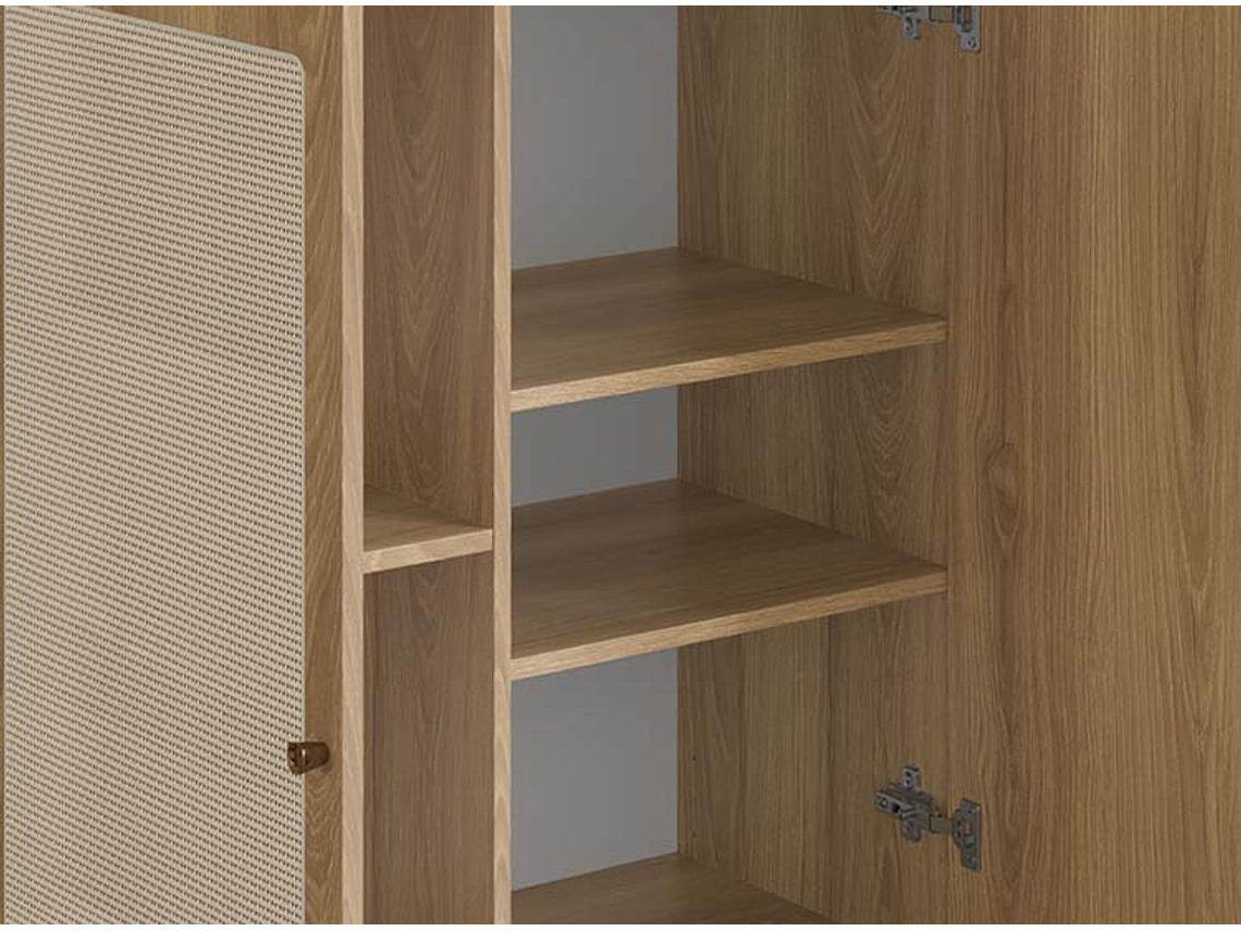 BUFFET DECOCASA OSLO 27929E 13 PUERTAS CAFÉ CLARO 6