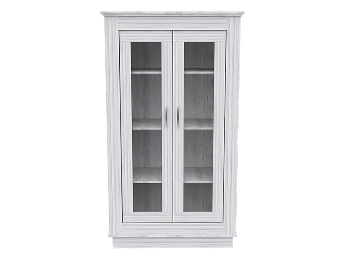 VITRINA TUHOME ALCAMO WHITE CHIC 2 PUERTAS BLANCO 2