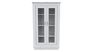 VITRINA TUHOME ALCAMO WHITE CHIC 2 PUERTAS BLANCO