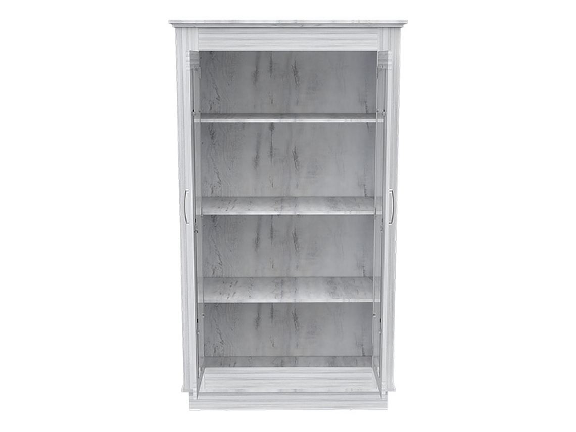 VITRINA TUHOME ALCAMO WHITE CHIC 2 PUERTAS BLANCO 4