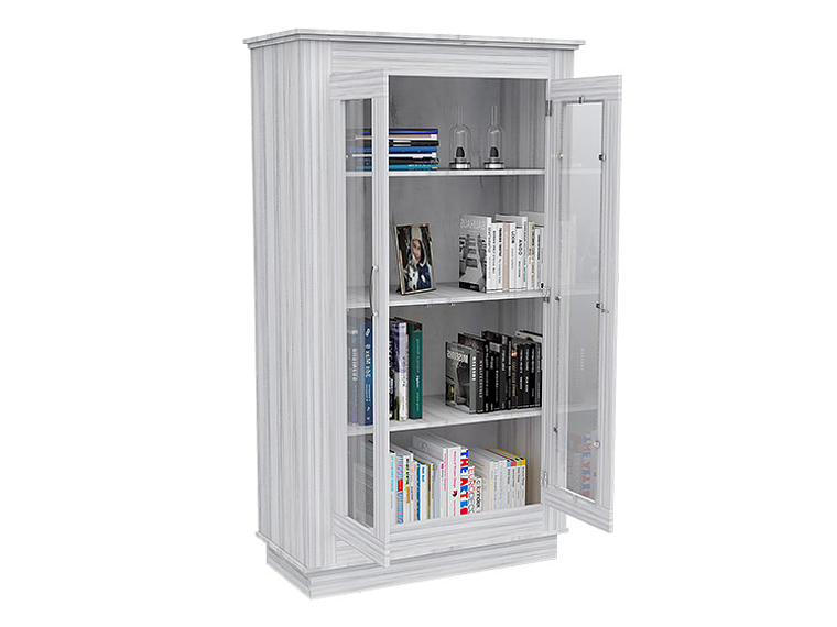 VITRINA TUHOME ALCAMO WHITE CHIC 2 PUERTAS BLANCO 8