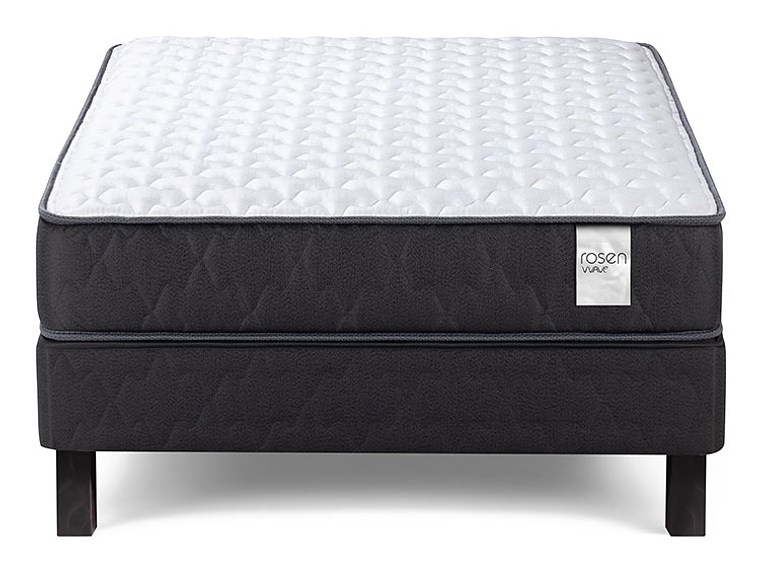 JUEGO DE DORMITORIO ROSEN CAMA EUROPEA WAVE 1.5 PLAZAS + RESPALDO TABOR GRAFITO 3