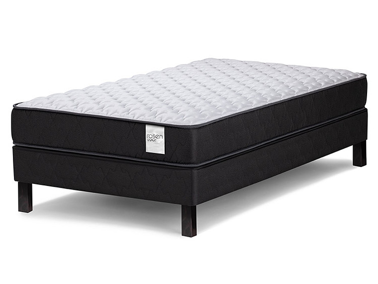 JUEGO DE DORMITORIO ROSEN CAMA EUROPEA WAVE 1.5 PLAZAS + RESPALDO TABOR GRAFITO 4