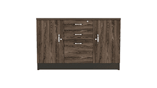 BUFFET TUHOME HOME OFF SOFT 14 PUERTAS 2 CAJONES NEGRO