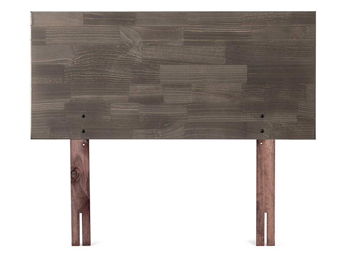 JUEGO DE DORMITORIO ROSEN CAMA EUROPEA WAVE 1.5 PLAZAS + RESPALDO TABOR GRAFITO 6