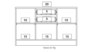 BUFFET TUHOME HOME OFF SOFT 14 PUERTAS 2 CAJONES NEGRO