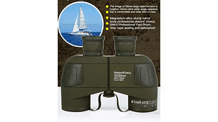 BINOCULAR MARINOS 10X50 PRISMÁTICOS IMPERMEABLES BRÚJULA TELÉMETRO