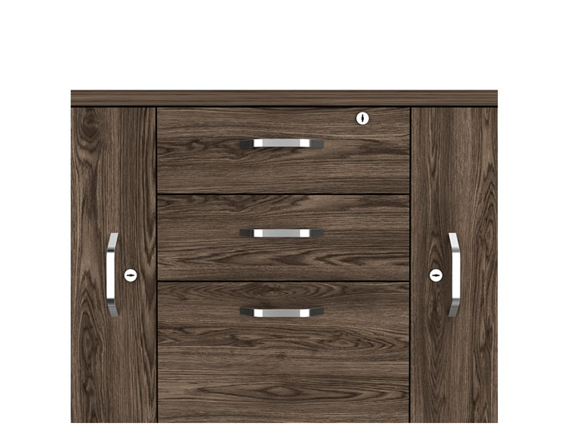 BUFFET TUHOME HOME OFF SOFT 14 PUERTAS 2 CAJONES NEGRO 7