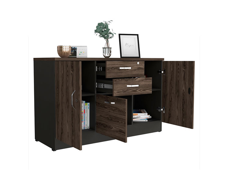 BUFFET TUHOME HOME OFF SOFT 14 PUERTAS 2 CAJONES NEGRO 8