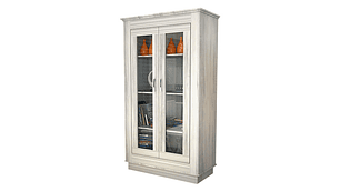 VITRINA TUHOME ALCAMO WHITE CHIC 2 PUERTAS