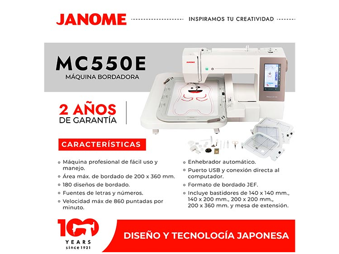 MAQUINA BORDADORA JANOME MC550E 8