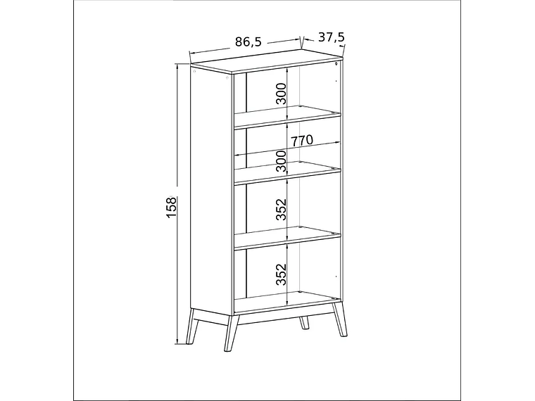 VITRINA BE DESIGN 2 PUERTAS BLANCO JAMAICA 0808.0002 4