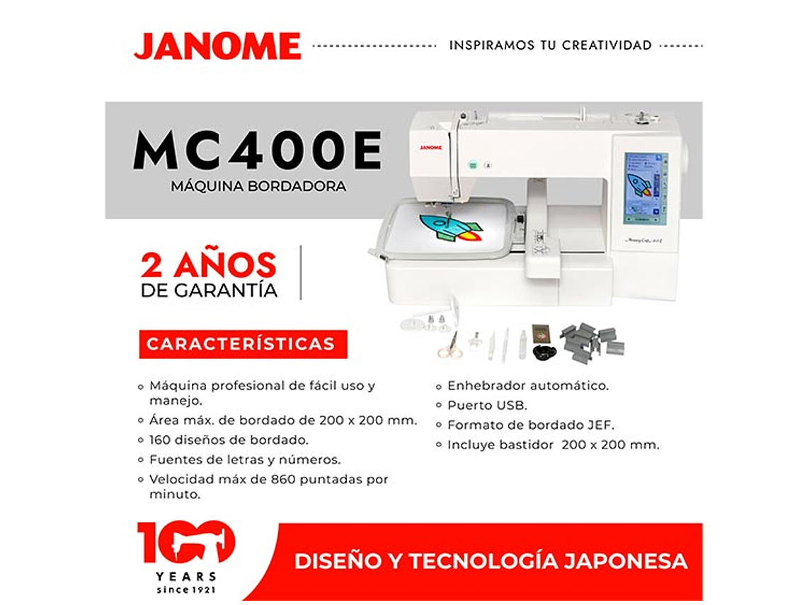 MAQUINA BORDADORA JANOME MC400E 8