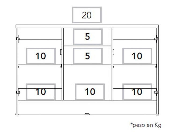 ESTANTE TUHOME HOME 4 REPISAS NEGRO 6