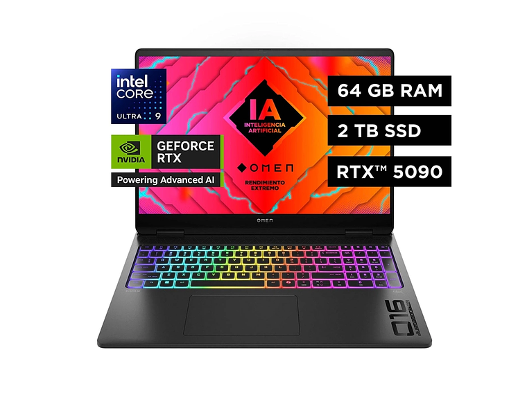 NOTEBOOK GAMER HP OMEN MAX 16-AH0005LA INTEL CORE ULTRA 9 64GB RAM 2TB SSD NVIDIA RTX 5090 16.2” 1