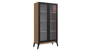  VITRINA BE DESIGN AMBER CAFE NEGRO 2P