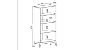  VITRINA BE DESIGN AMBER CAFE NEGRO 2P