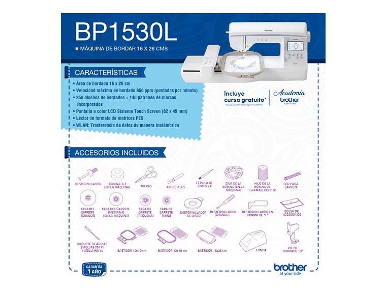 BORDADORA BROTHER BP1530L 7