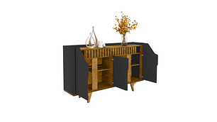 APARADOR BUFFET TAMISA NEGRO NATURAL