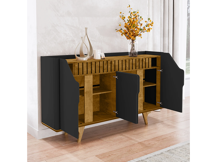 APARADOR BUFFET TAMISA NEGRO NATURAL 6