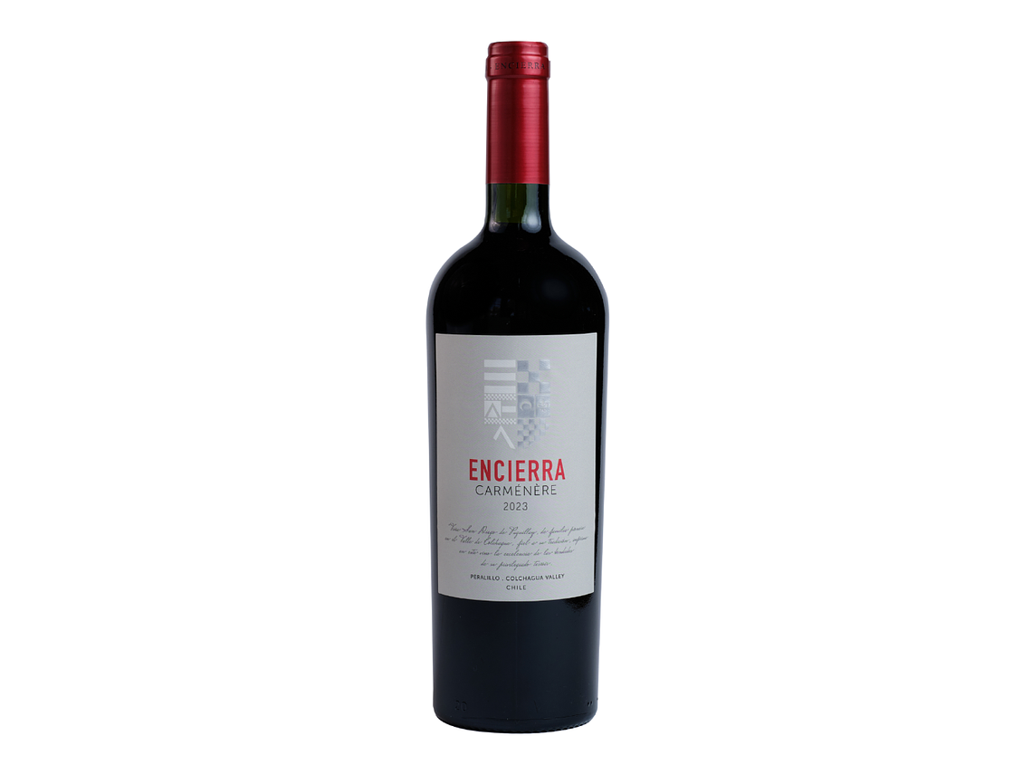 12 BOTELLAS VINO TINTO ENCIERRA CARMENERE 2023, 100% CARMENERE 1