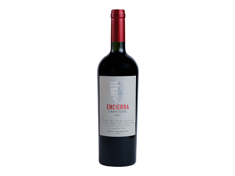 12 BOTELLAS VINO TINTO ENCIERRA CARMENERE 2023, 100% CARMENERE 1