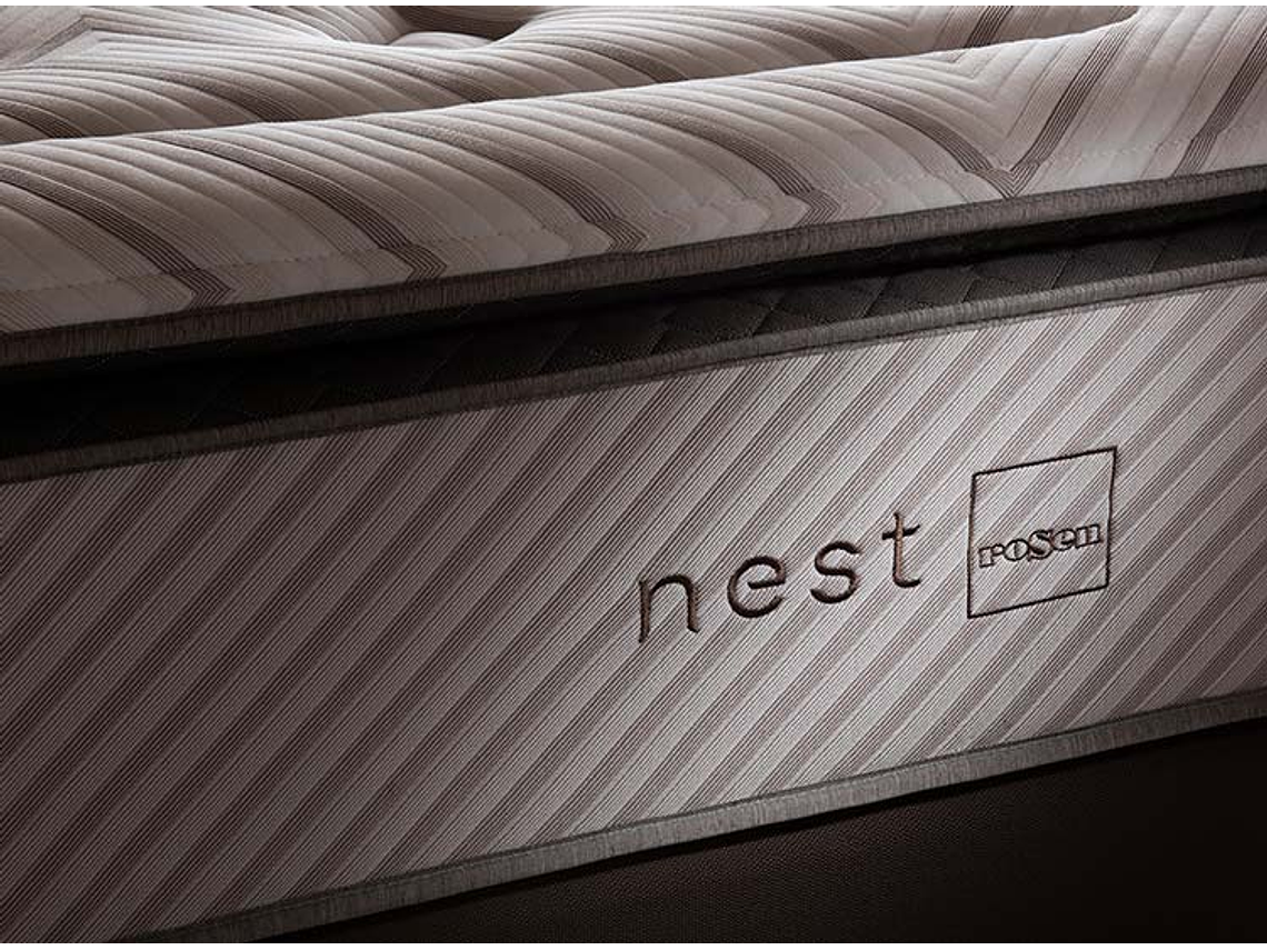 JUEGO DE DORMITORIO ROSEN CAMA EUROPEA NEST 2 PLAZAS + MADERAS BRERA 6