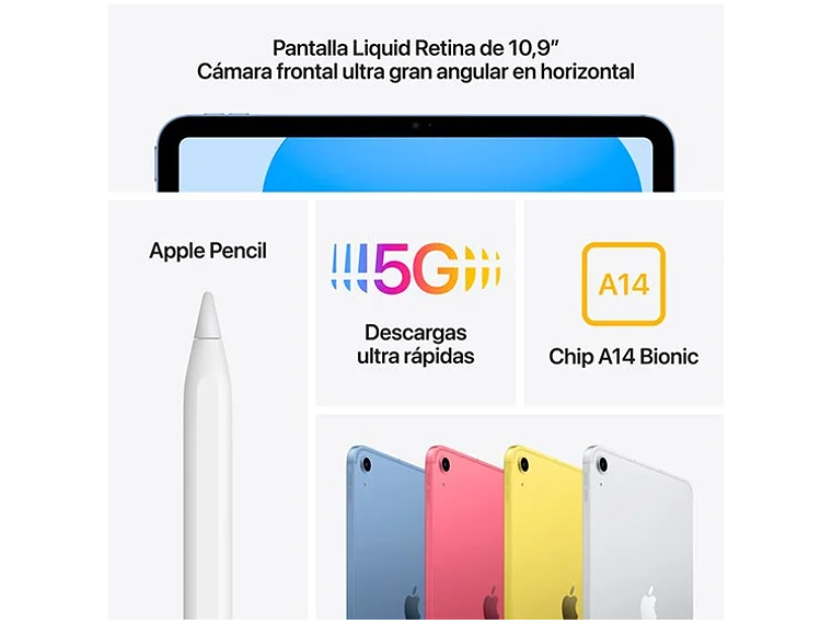 APPLE IPAD CELLULAR SILVER 10.9” 64GB 6