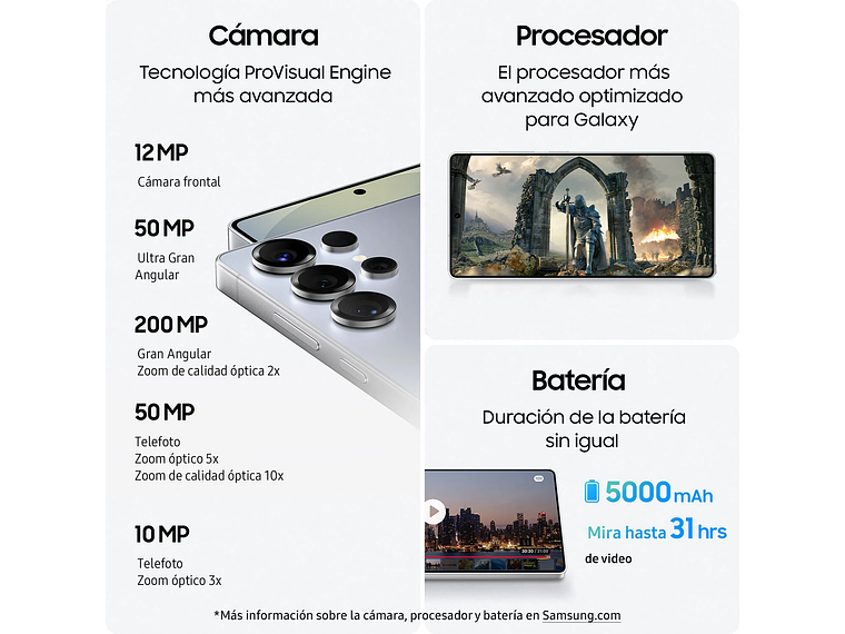 SAMSUNG GALAXY S25 ULTRA 256G VERDE JADE TITANIO 9