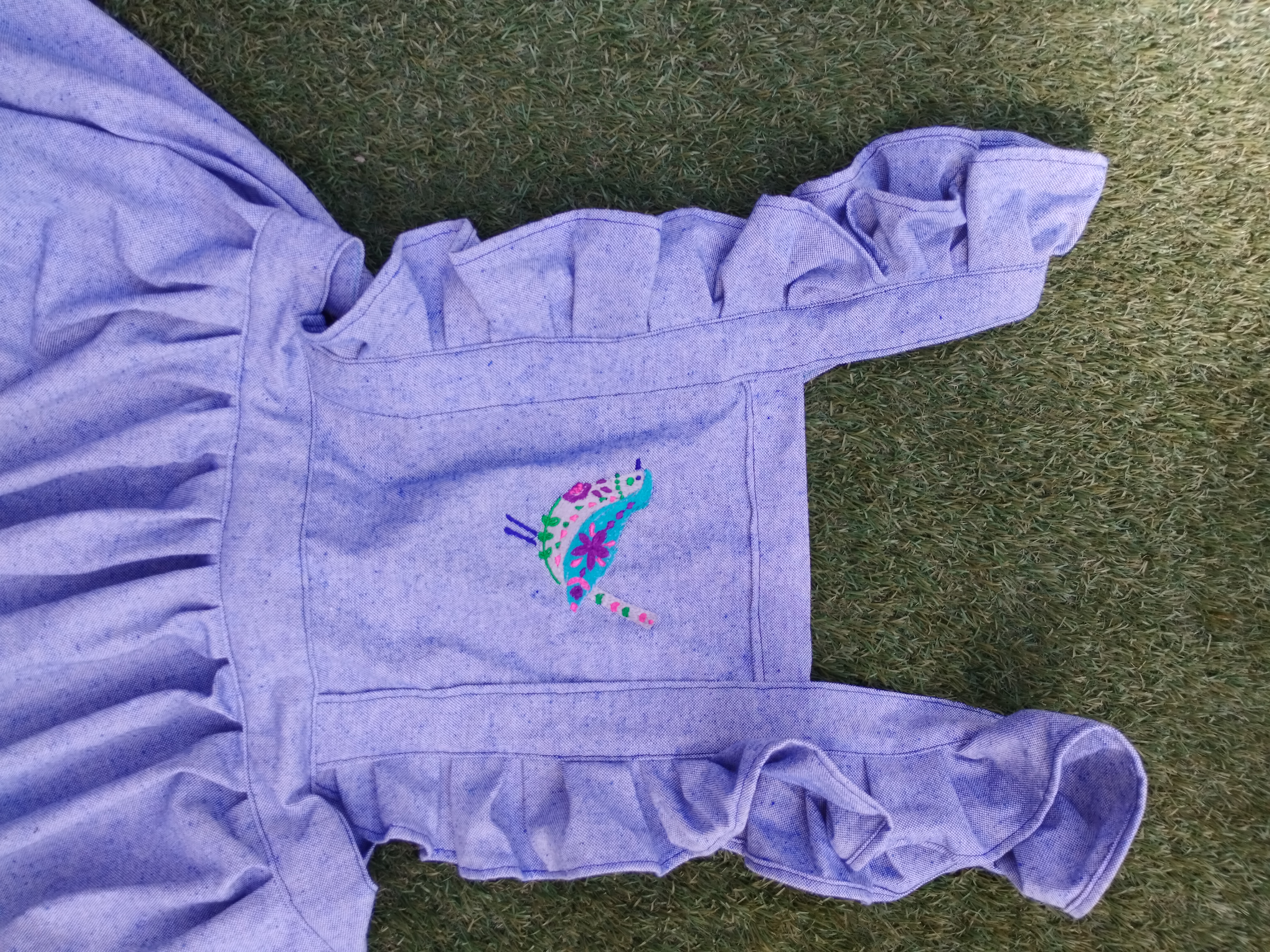 Delantal Pinafore Pajaritos