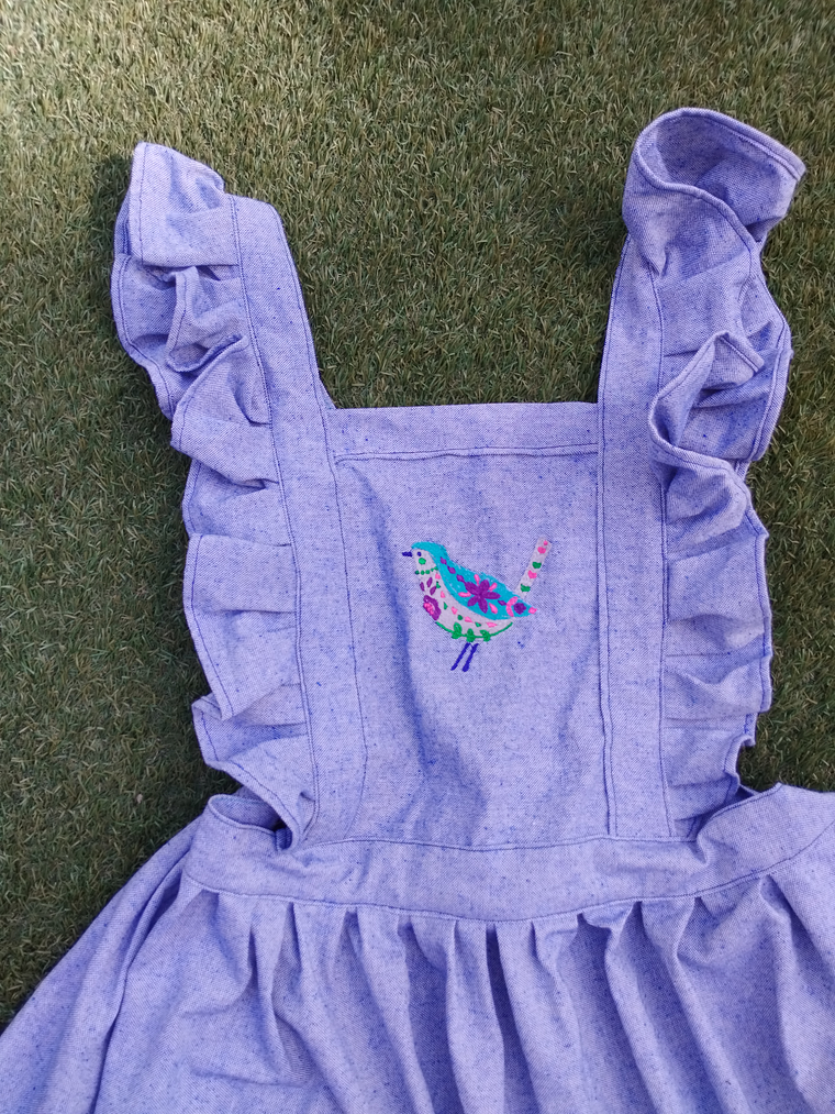 Delantal Pinafore Pajaritos 1
