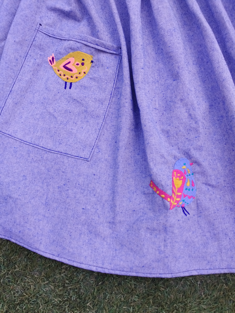 Delantal Pinafore Pajaritos 2