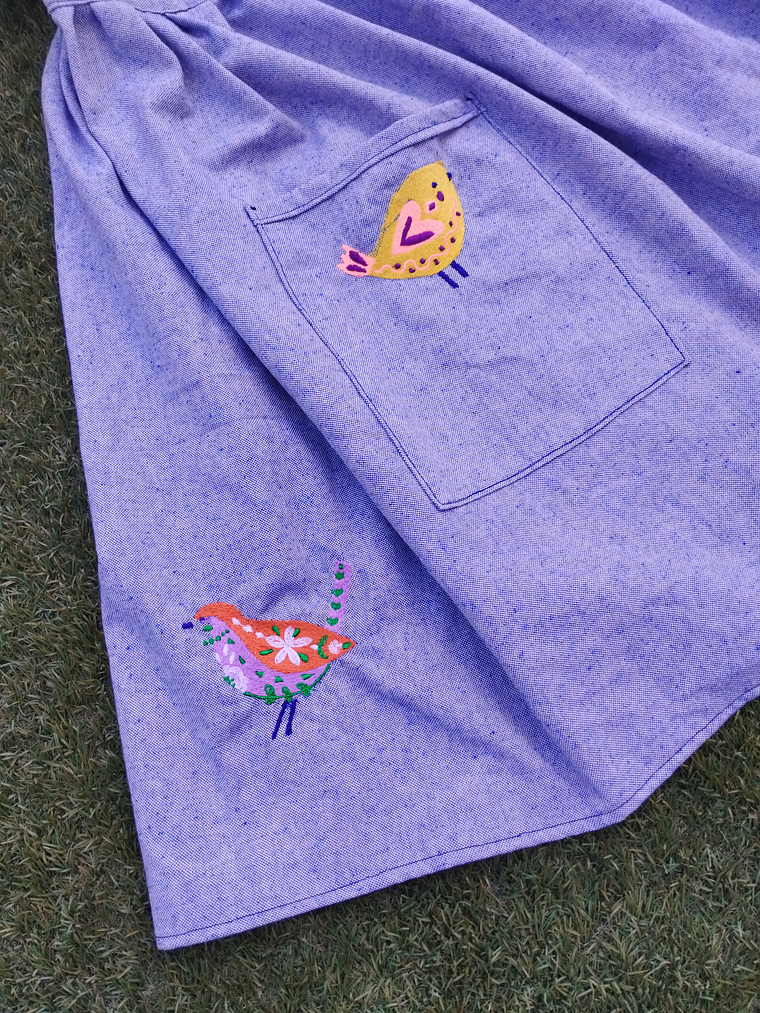 Delantal Pinafore Pajaritos 3