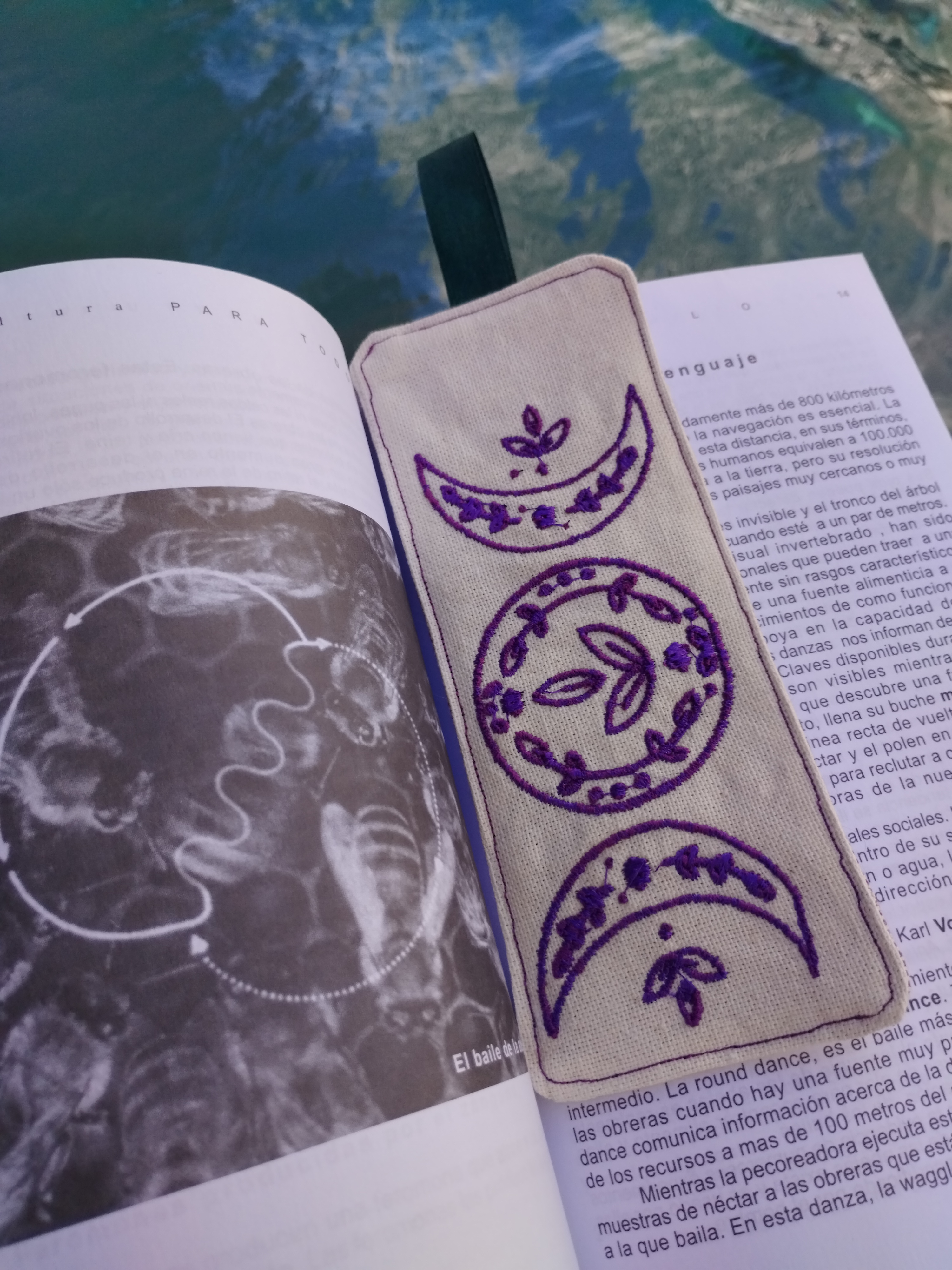 Marcapáginas Fases Lunares Violeta