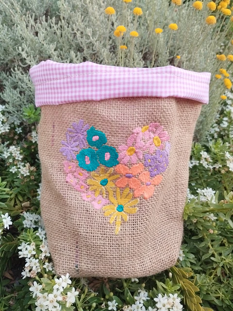 Canasto Textil Flores