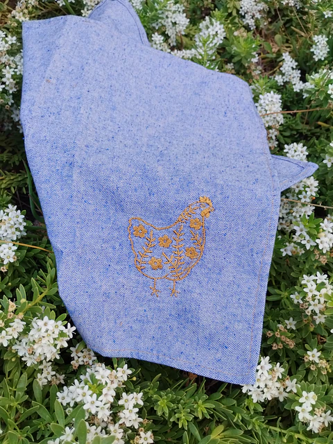 Juego de paños de cocina Gallinas