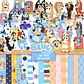 Kit digital bluey png clipart, papel digital - Thumbnail 1
