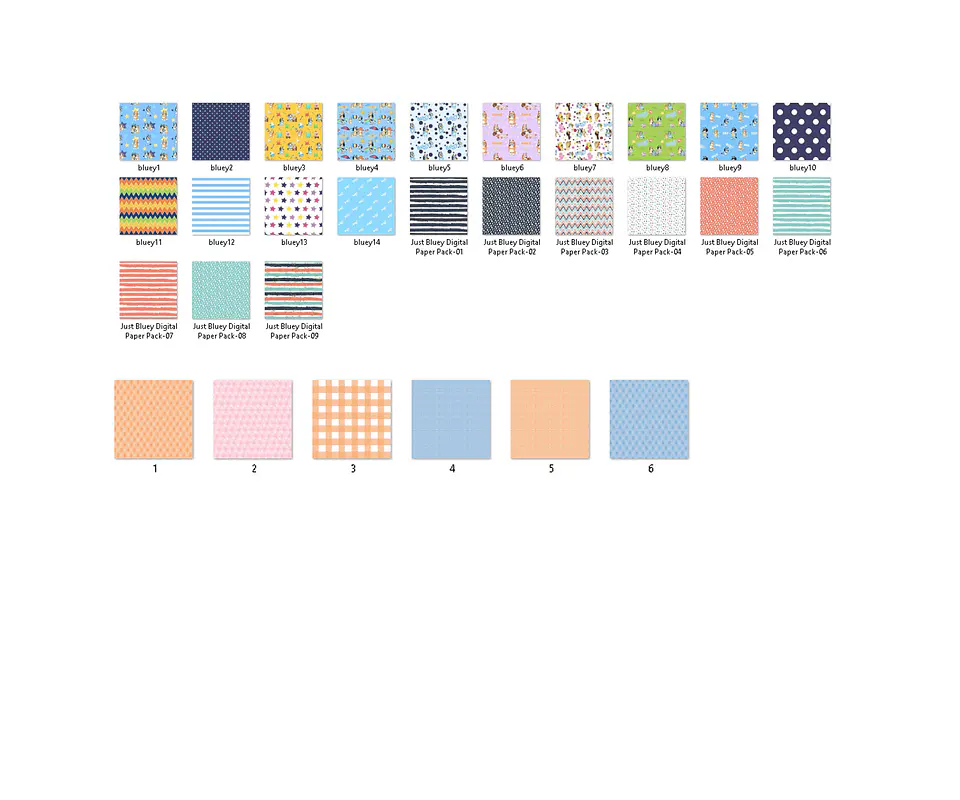 Kit digital bluey png clipart, papel digital 3