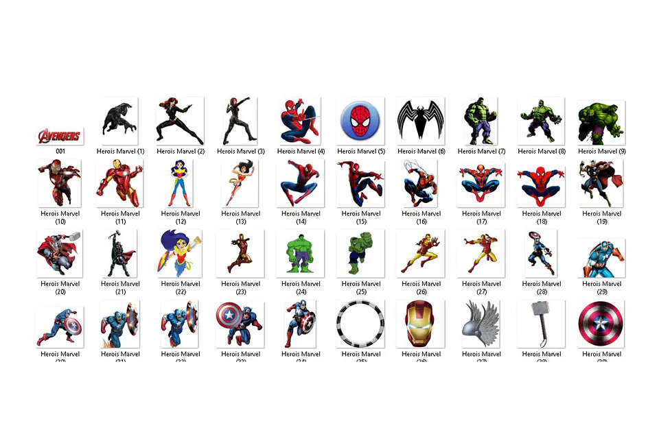 Kit digital vingadores png clipart, papel digital 2