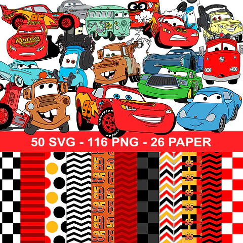 Kit digital Carros png, svg clipart, papel digital