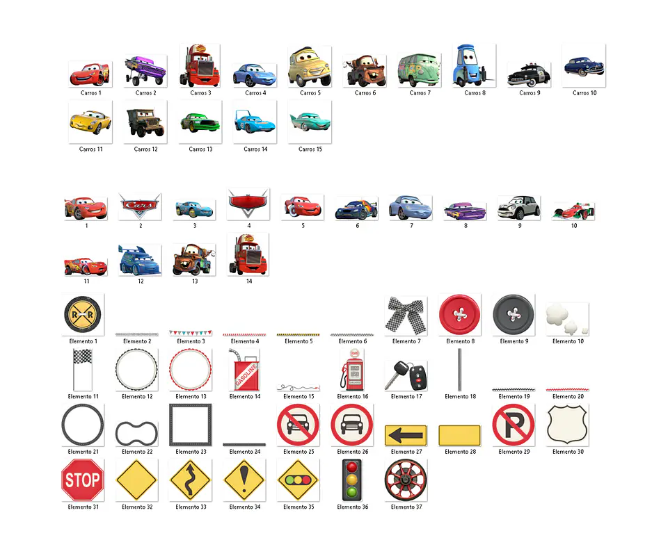 Kit digital Carros png, svg clipart, papel digital 2