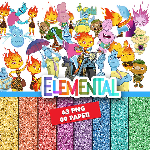 Kit digital elementos png clipart, papel digital