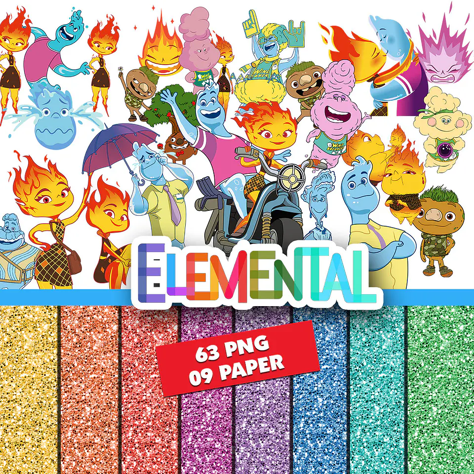 Kit digital elementos png clipart, papel digital 1