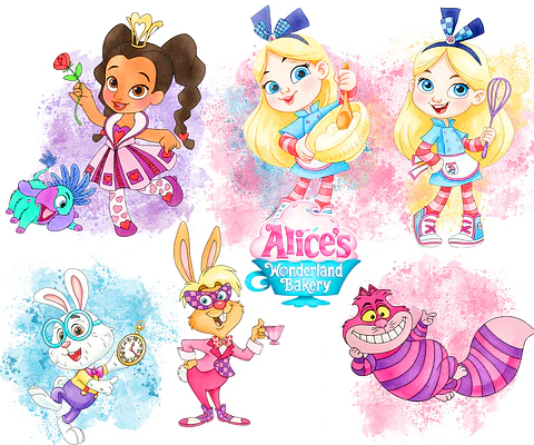 Kit digital alice aquarela png clipart digital