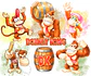 Kit digital donkey kong aquarela png clipart digital - Thumbnail 1