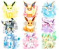 Kit digital eeveelution pokémon aquarela png clipart digital - thumbnail 1