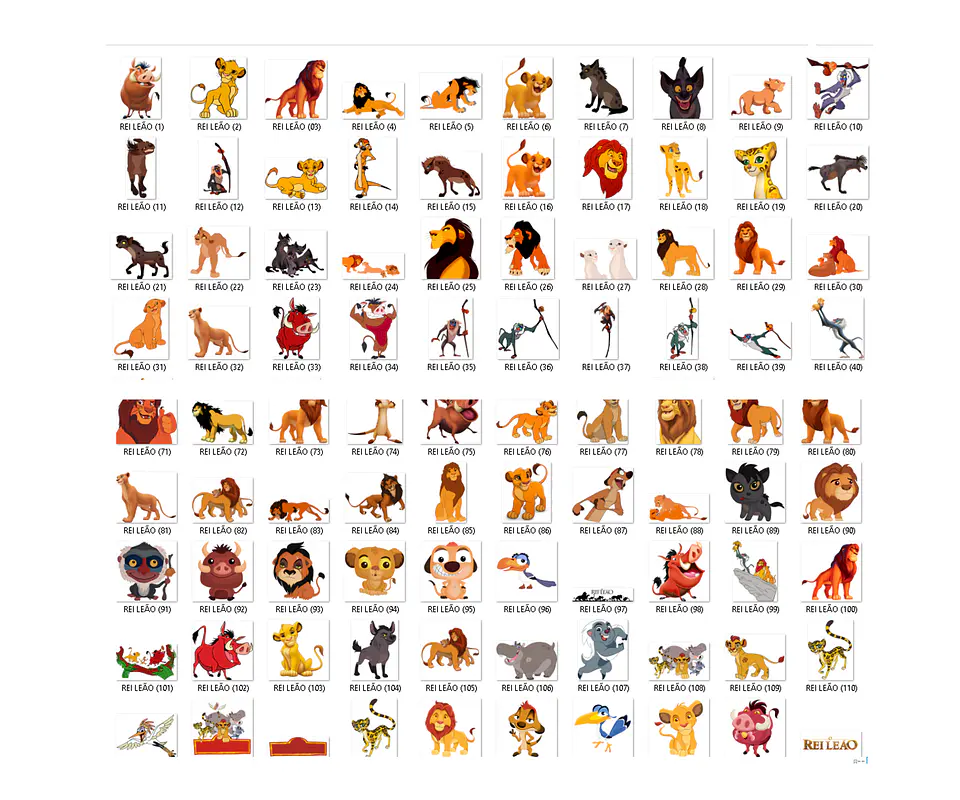 Kit digital rei leão png clipart, papel digital 2