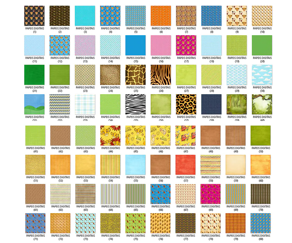 Kit digital rei leão png clipart, papel digital 3