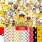 Kit digital pikachu png clipart, papel digital - thumbnail 1