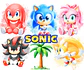 Kit digital sonic baby aquarela png clipart digital - Thumbnail 1